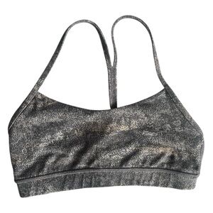 Lululemon Gray Patterned Bralette Sports Bra Size 8
